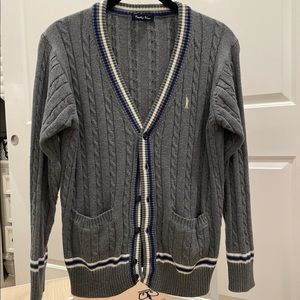 Vintage Knitted Cardigan / Wool / size: US 2-4 / Grey / very comfy